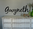 Long Blackjack Name Wall Decal