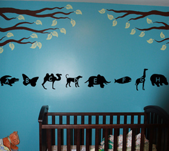 Animal Alphabet Wall Decals