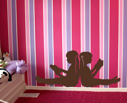 Reading Girls Wall Decal