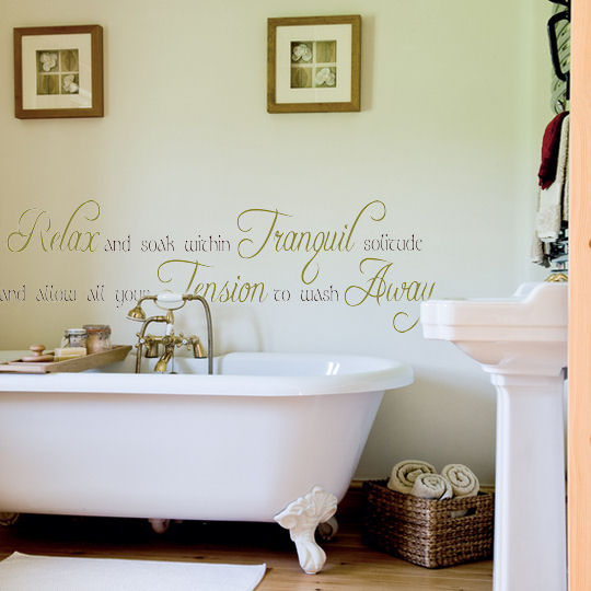 Allow Your Tension To Wash Away Wall Decals  