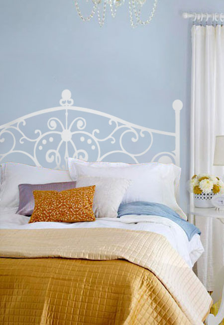 Wrought Iron Headboard Decal