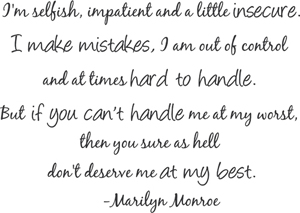 Deserve Me Monroe | Wall Decals