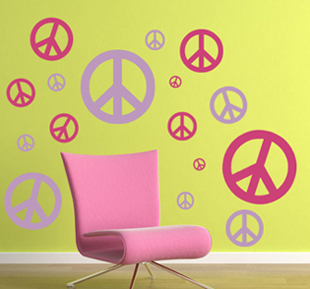 Peace Sign Pack Wall Decal