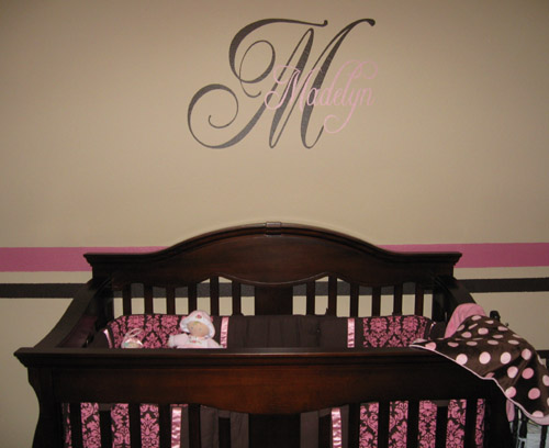 Fancy Script Name Monogram | Wall Decals