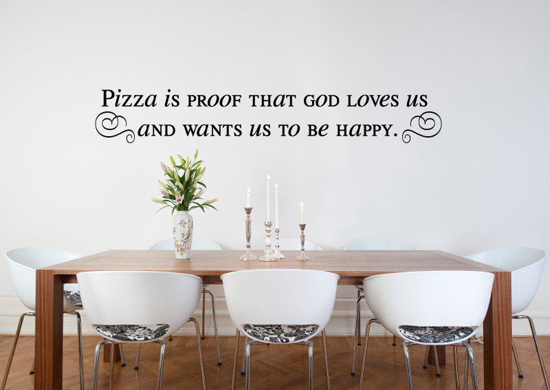 Pizza Is Proof Wall Decal