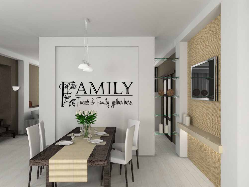 Family Friends And Family Gather Here Wall Decal