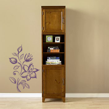 Woodcut Flowers Wall Decal