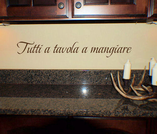 Tutti A Tavola A Mangiare Wall Decal