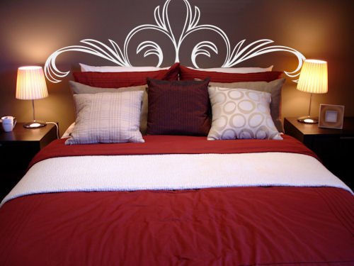 Swirl Headboard Wall Decal 