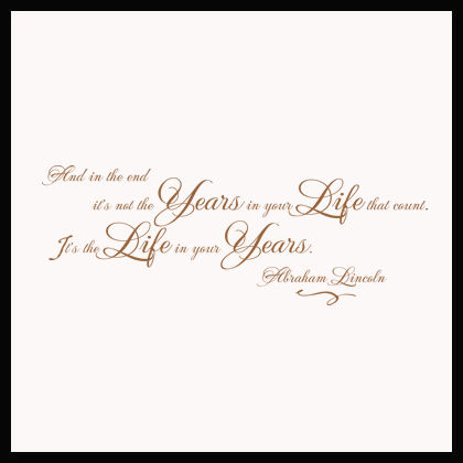 Years In Your Life | Wall Decals 