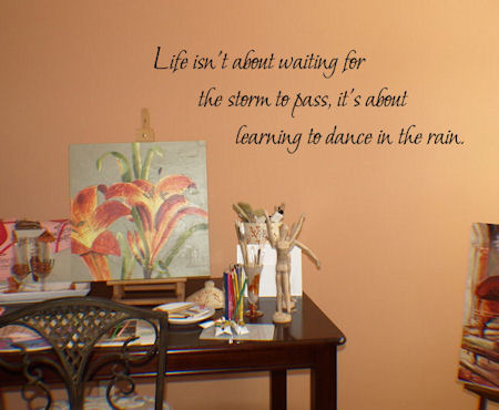 Learning To Dance Rain Wall Decal