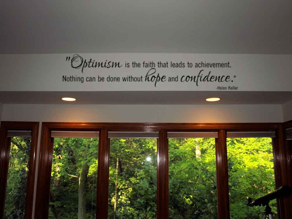 Optimism Is Faith Confidence Wall Decal