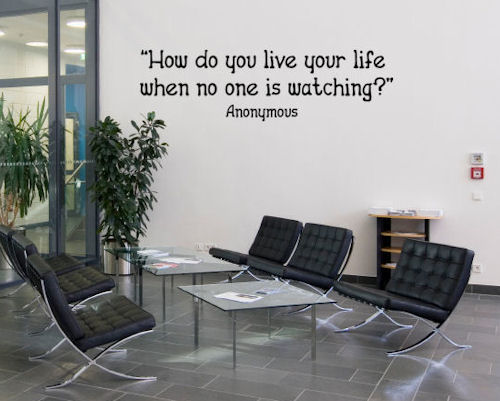 Live Life No One Watching Wall Decals  