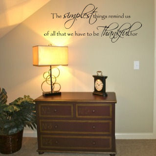 The Simplest Things Thankful For Wall Decals   