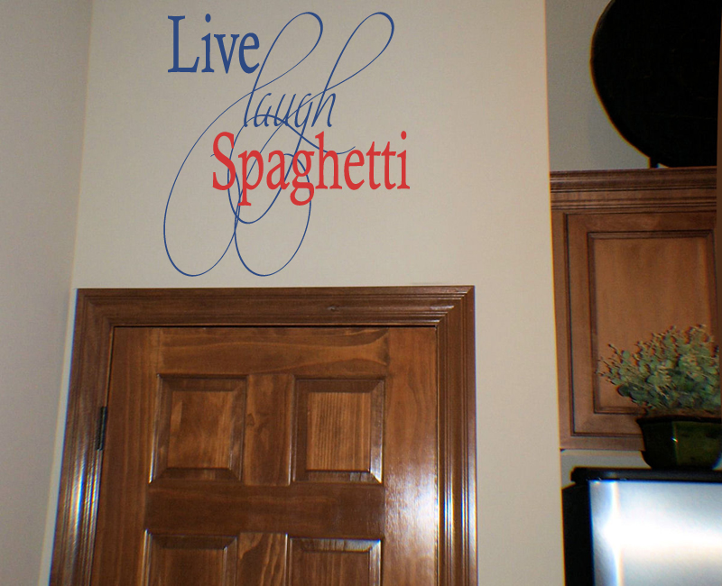 Live Laugh Spaghetti Wall Decal