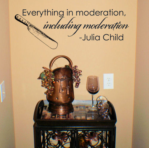 Everything in Moderation Kitchen Wall Decal