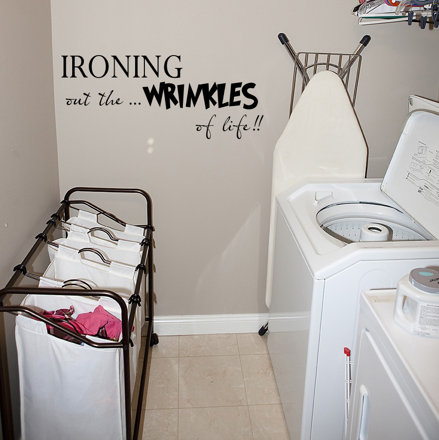 Ironing Wrinkles Life Laundry Decal