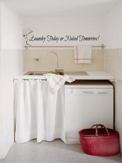 Laundry Today Or Naked Tomorrow Wall Decal