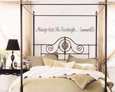 Kiss Me Goodnight Mwah Wall Decal