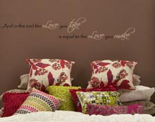 Love You Take Love You Make Wall Decal   