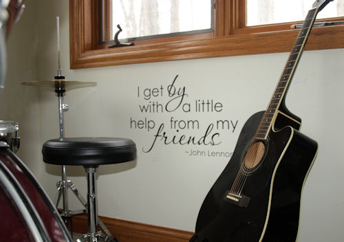 With A Little Help Wall Decal