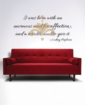 Hepburn Affection Wall Decals   