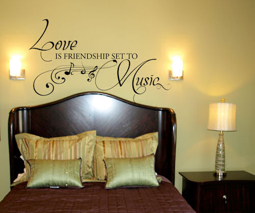 Love Friendship Music Wall Decal