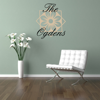 Flower Monogram Wall Decal