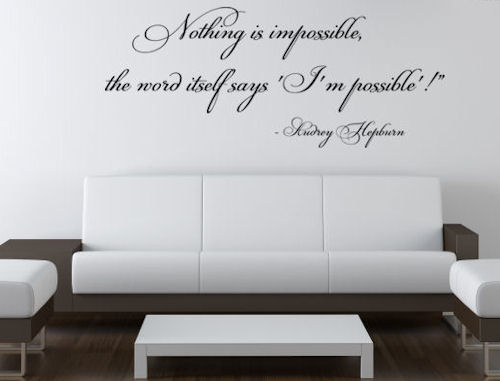 Nothing Impossible Wall Decals  