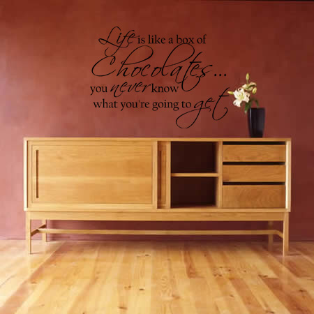 Life is Like a Box of Chocolates Wall Decal