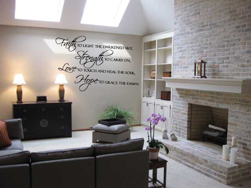 Faith Strength Love Hope Wall Decal