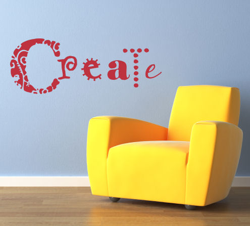 Simply Words Create Wall Decal  