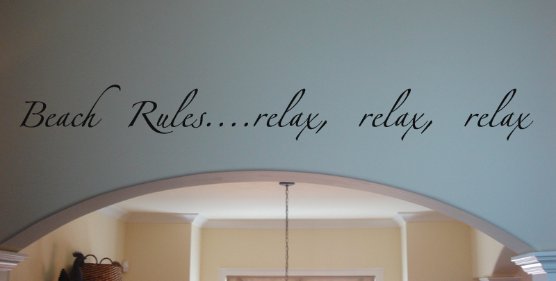 Beach Rules Wall Decal