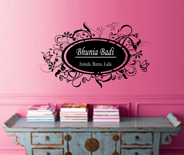 Fancy Frame Multiple Names Wall Decal