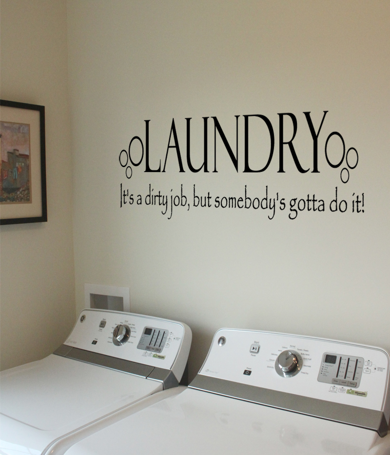 Laundry Dirty Job Wall Decal