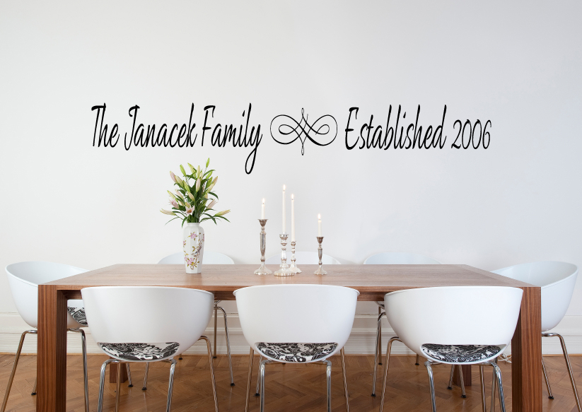 Est Year Allura Name Wall Decal