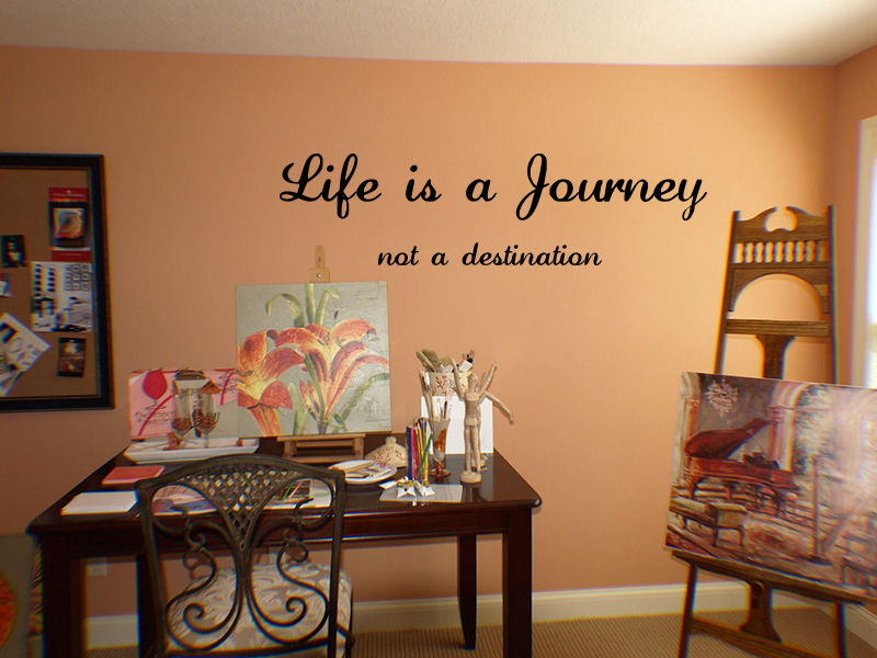 Cursive Life Journey Wall Decals   