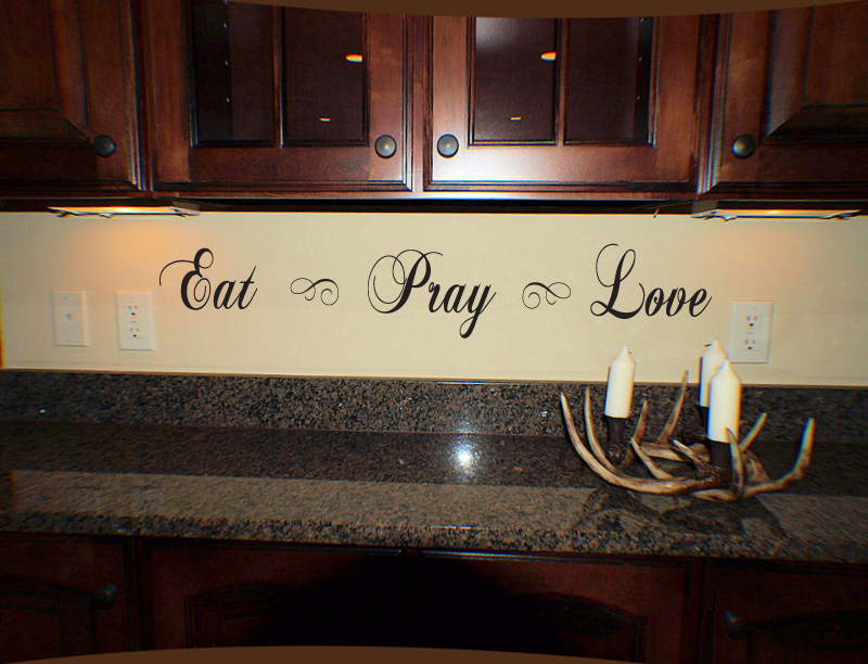 Script Eat Pray Love Wall Decal