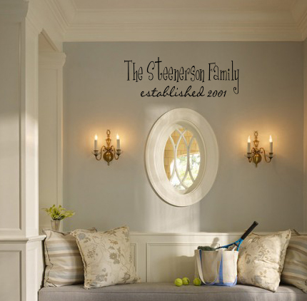 Multi-Font Family Established Year Wall Decal