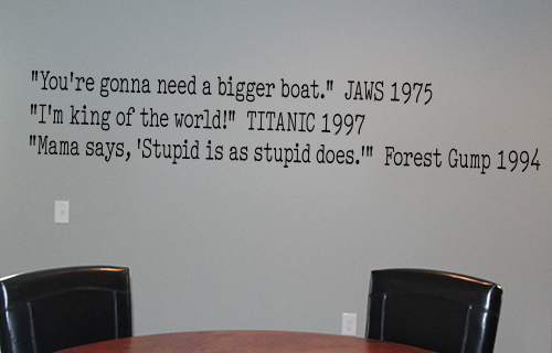 Movie Quotes II Wall Decal