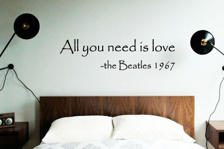 All You Need Is Love Beatles Wall Decal