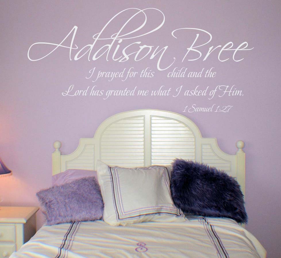 Name Prayed For This Child Wall Decal