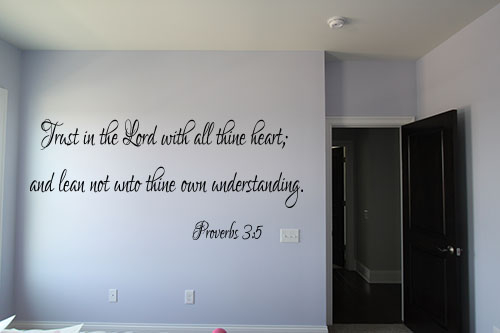 Trust In The Lord All Thine Heart Wall Decals  