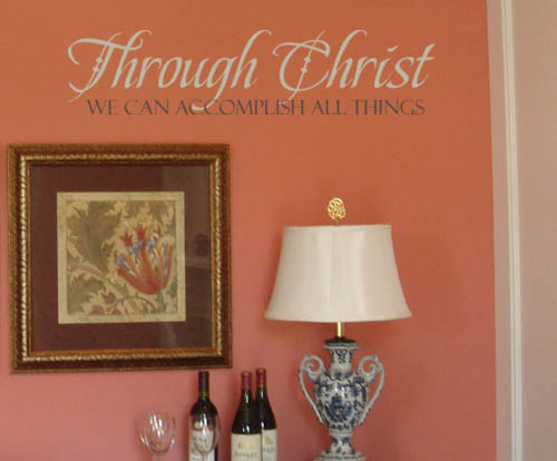 Through Christ Wall Decal