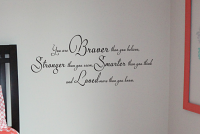 You Are Braver Smarter Stronger IV Wall Decal