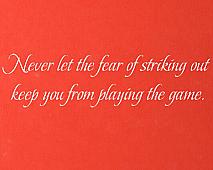 Fear Keep You From Playing Game Wall Decals    