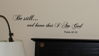 Be Still And Know Script Wall Decal 