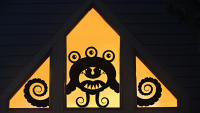 Curlz Window Monster Wall or Window Decal