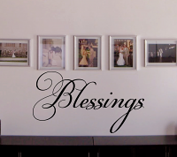 Blessings Simple Word Wall Decal 