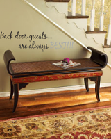 Back Door Guests Wall Decal